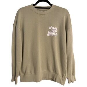 Lefties Man Cotton Crew Neck Sweatshirt Pullover If Not‎ Now Then When Smiley
